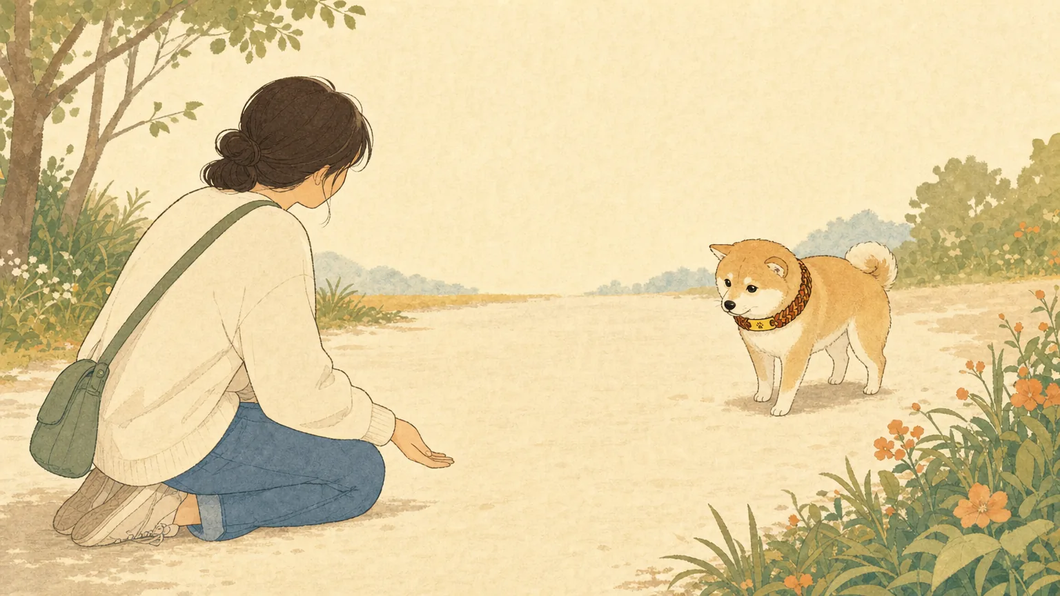正面から迫らない。しゃがんで、向こうから来るのを待つ